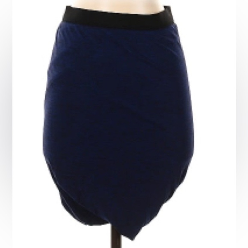T by Alexander Wang Elegant Navy Blue and Black Women's Skirt- size small